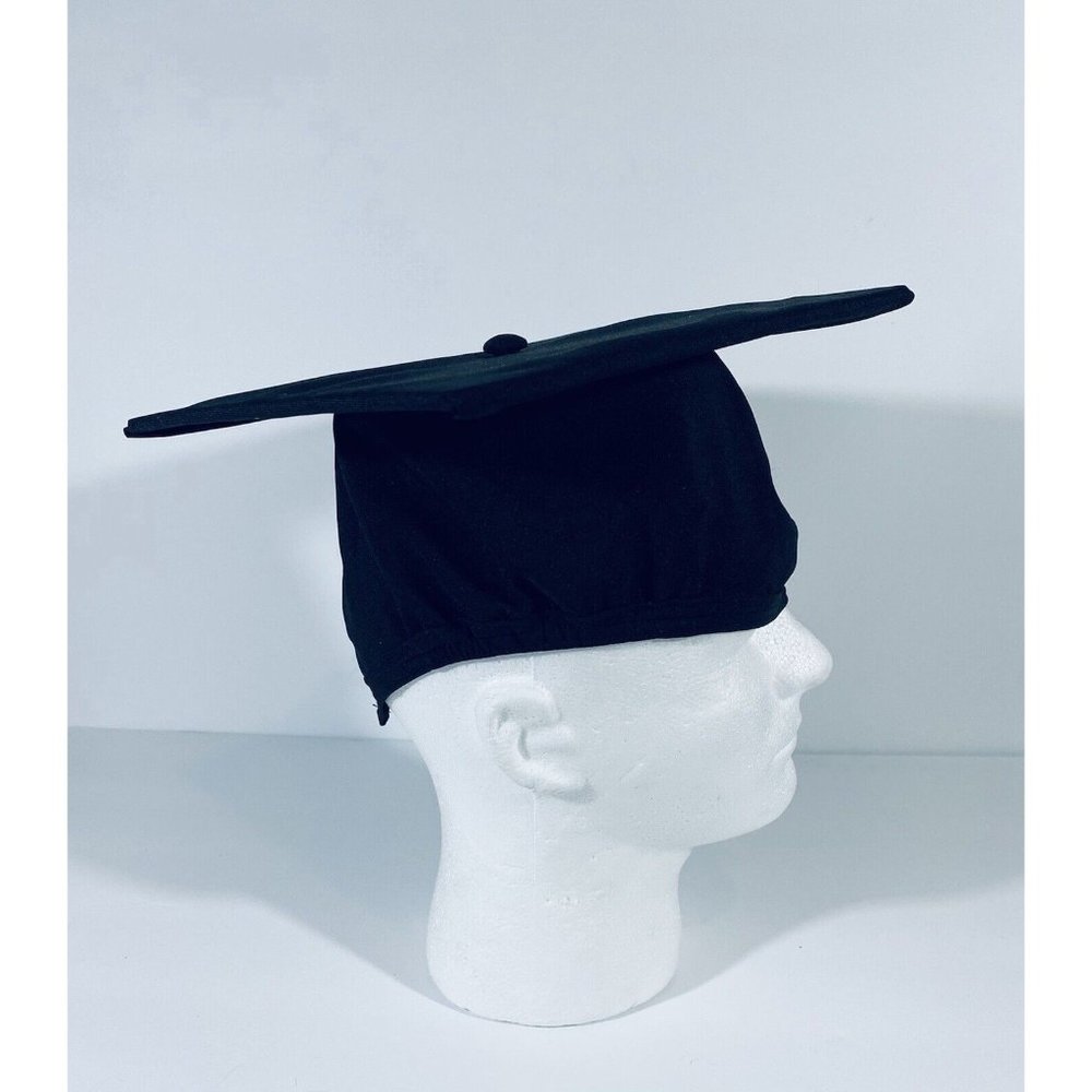 Black Mortarboard Graduation Cap Unisex One Size Standard Recognition Excellent